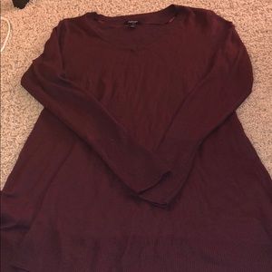 Maroon long sleeve shirt